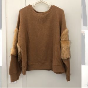 Fur Detail Sweater